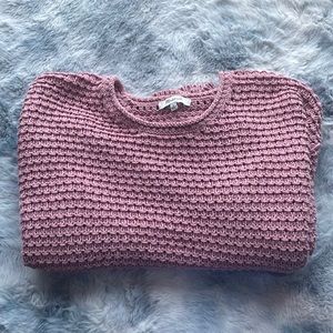 Madewell Blush Thick Knit Crew Neck Sweater